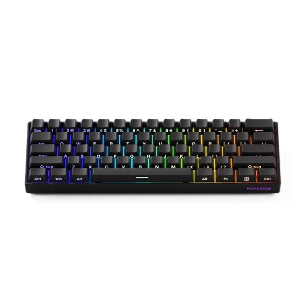 Akko Monsgeek Fun60 Max Shine Through Black Hall Effect Manyetik Switch Argb Kablosuz Hotswap Mekanik Gaming Klavye Y2