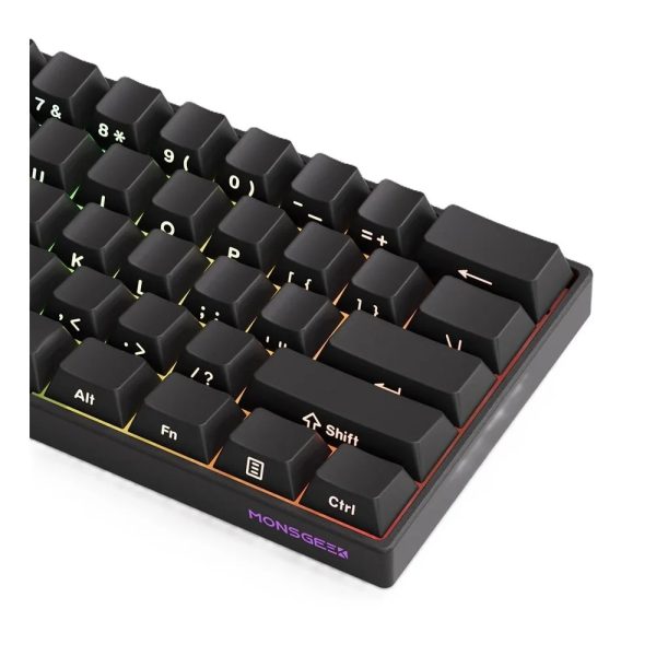 Akko Monsgeek Fun60 Max Shine Through Black Hall Effect Manyetik Switch Argb Kablosuz Hotswap Mekanik Gaming Klavye Y7