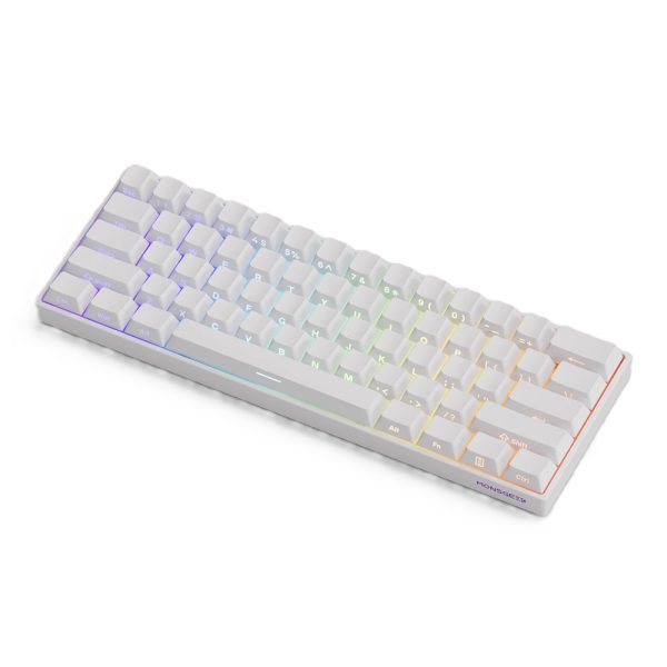 Akko Monsgeek Fun60 Pro Shine Through White Hall Effect Manyetik Switch Argb Kablosuz Hotswap Mekanik Gaming Klavye 5