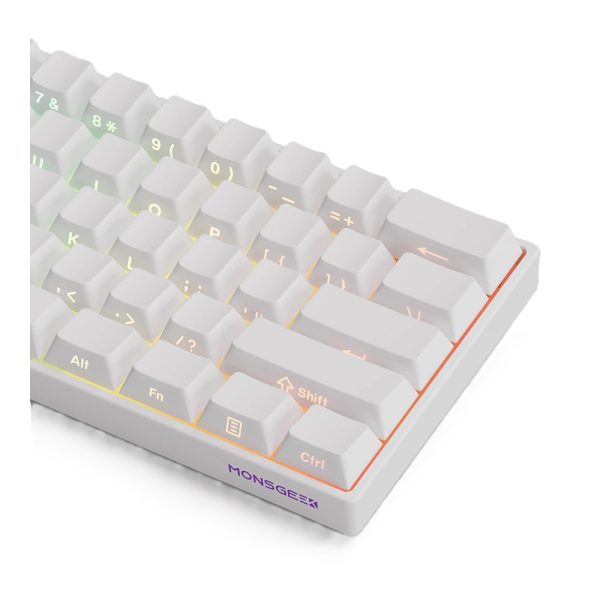 Akko Monsgeek Fun60 Pro Shine Through White Hall Effect Manyetik Switch Argb Kablosuz Hotswap Mekanik Gaming Klavye 7
