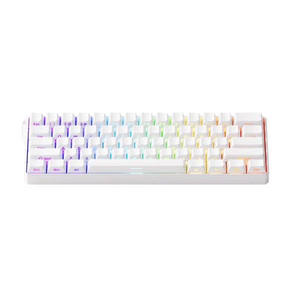 Akko Monsgeek Fun60 Ultra Shine Through White Hall Effect Manyetik Switch Argb Kablosuz Hotswap Mekanik Gaming Klavye 2