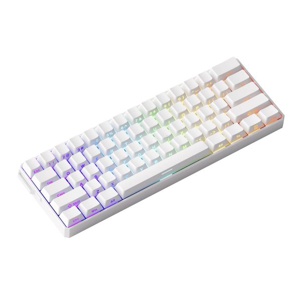 Akko Monsgeek Fun60 Ultra Shine Through White Hall Effect Manyetik Switch Argb Kablosuz Hotswap Mekanik Gaming Klavye 3