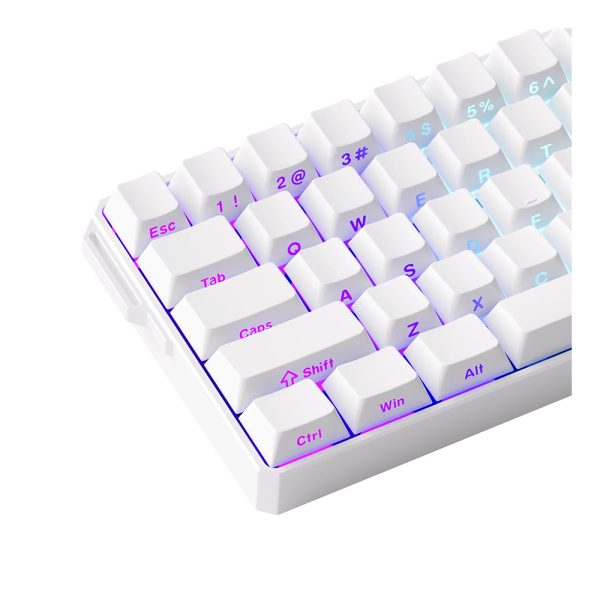Akko Monsgeek Fun60 Ultra Shine Through White Hall Effect Manyetik Switch Argb Kablosuz Hotswap Mekanik Gaming Klavye 4