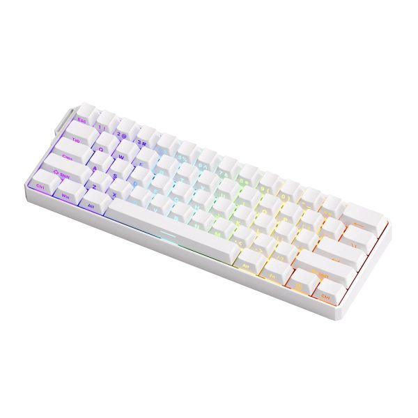 Akko Monsgeek Fun60 Ultra Shine Through White Hall Effect Manyetik Switch Argb Kablosuz Hotswap Mekanik Gaming Klavye 5