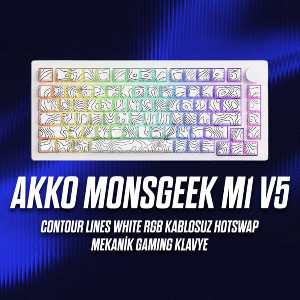Akko Monsgeek M1 V5 Contour Lines White