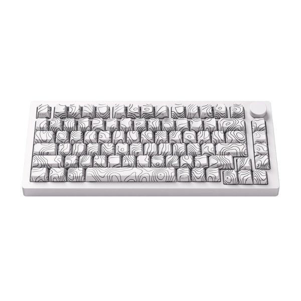 Akko Monsgeek M1 V5 Contour Lines White Rgb Kablosuz Hotswap Mekanik Gaming Klavye 2