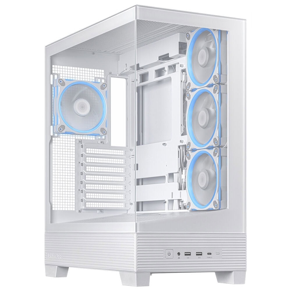 Asus A31 Plus Tg Argb Beyaz Temperli Cam Usb 3 2 Mid Tower Atx Gaming Kasa F1
