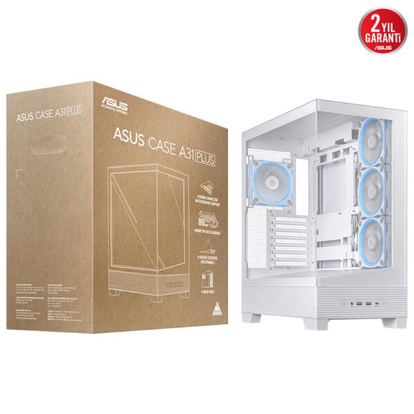 Asus A31 Plus Tg Argb Beyaz Temperli Cam Usb 3 2 Mid Tower Matx Gaming Kasa 2