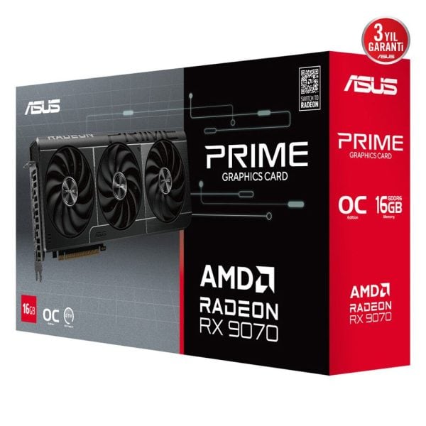 Asus Prime Radeon Rx 9070 Oc 16gb Gddr6 256 Bit Ekran Karti Y14