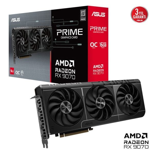 Asus Prime Radeon Rx 9070 Oc 16gb Gddr6 256 Bit Ekran Karti Y2