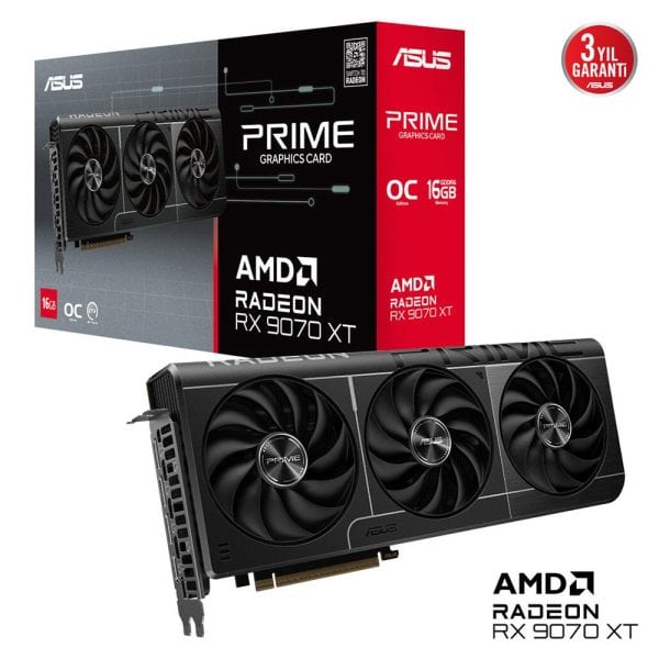 Asus Prime Radeon Rx 9070 Xt Oc 16gb Gddr6 256 Bit Ekran Karti Y2