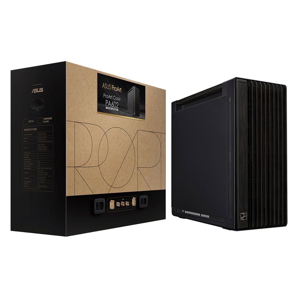 Asus Proart Pa602 Wood Edition Metal Panel Temperli Cam Usb 3 2 Mid Tower E Atx Kasa 1