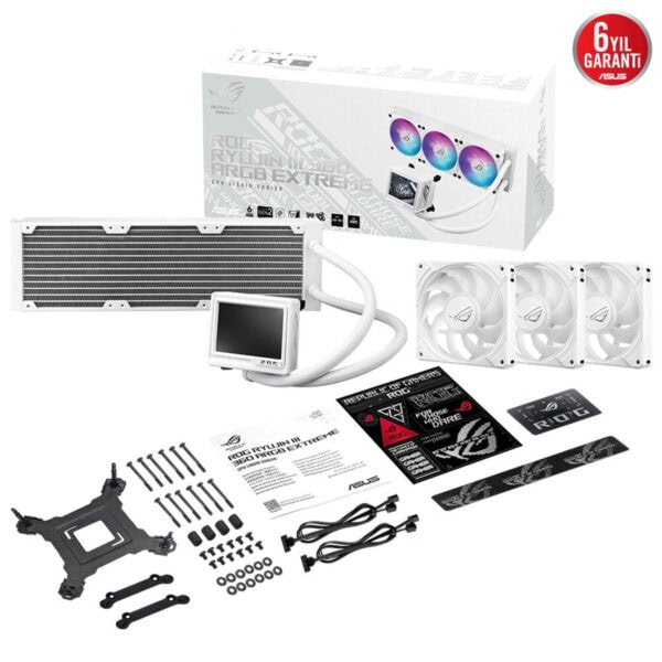Asus Rog Ryujin Iii 360 Argb Extreme 360mm Intel Amd Uyumlu Beyaz İşlemci Sıvı Soğutucu 25