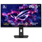 Asus Rog Strix Oled Xg27aqdpg 26.5 Inç 500hz 0.03ms 2k Qhd Adaptive Sync Qd Oled Pivot Gaming Monitör 1