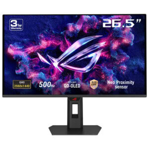 Asus Rog Strix Oled Xg27aqdpg 26.5 Inç 500hz 0.03ms 2k Qhd Adaptive Sync Qd Oled Pivot Gaming Monitör 1