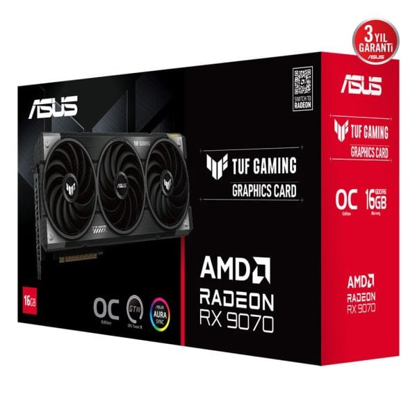 Asus Tuf Gaming Radeon Rx 9070 Oc 16gb Gddr6 256 Bit Ekran Karti Y14
