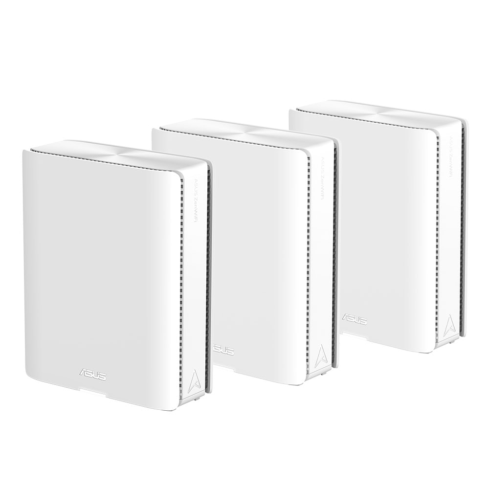 Asus Zenwifi Bq16 Be25000 Wifi7 Quad Band Kablosuz Mesh Sistemi Beyaz Uclu Paket 1