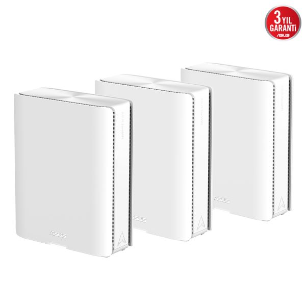 Asus Zenwifi Bq16 Be25000 Wifi7 Quad Band Kablosuz Mesh Sistemi Beyaz Uclu Paket 3