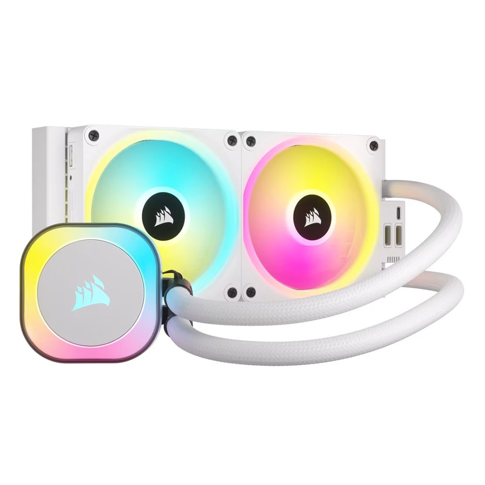 Corsair Icue Link H100i Rgb White 240mm Intel Amd Uyumlu Beyaz Islemci Sivi Sogutucu Cw 9061005 Ww 1