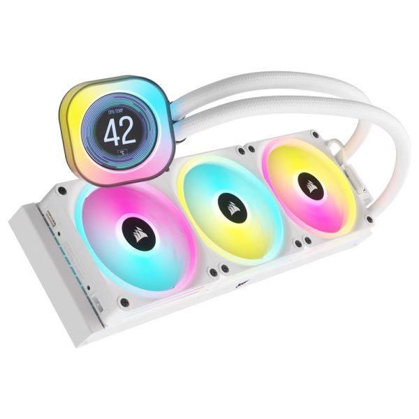 Corsair Icue Link H150i Lcd White Rgb 360mm Intel Amd Uyumlu Beyaz Islemci Sivi Sogutucu Cw 9061010 Ww 3