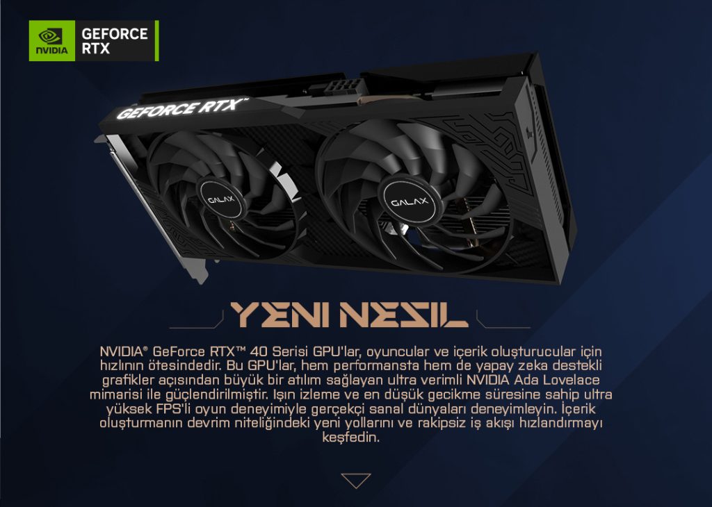 GALAX GeForce RTX 4060 1-Click OC 2X V3 8GB Ekran Kartı h2