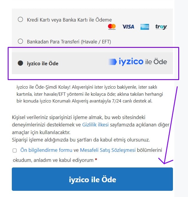 Iyzico Ile Ode