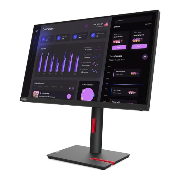 Lenovo Thinkvision T24i 30 23 8 Inc 60hz 4ms Full Hd Ips Pivot Monitor 63cfmatxtk 2