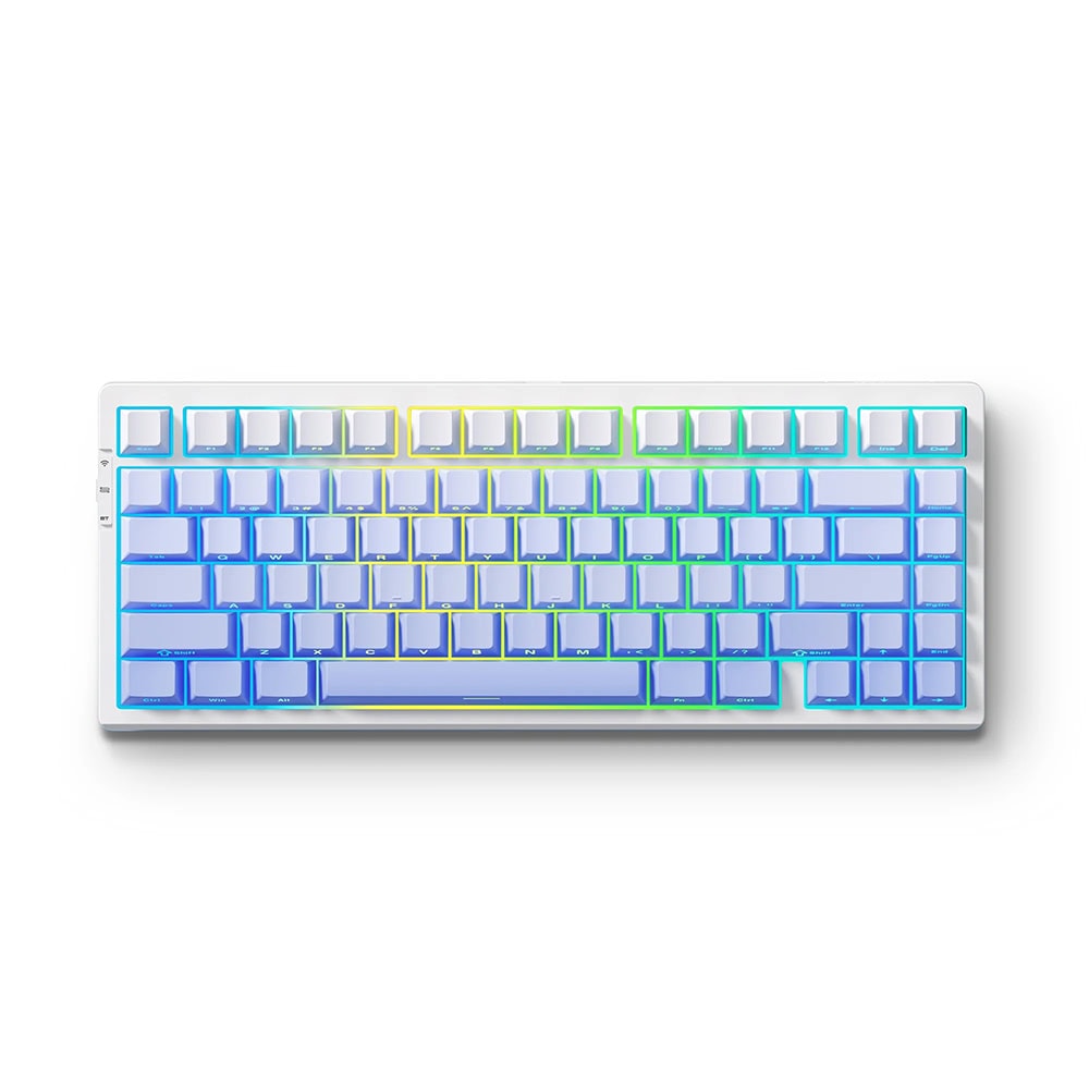 Mchose G75 Pro Matcha Latte Switch V2 Rgb Kablosuz Hotswap Glacier Gradient Mekanik Gaming Klavye Mc G75 14 1