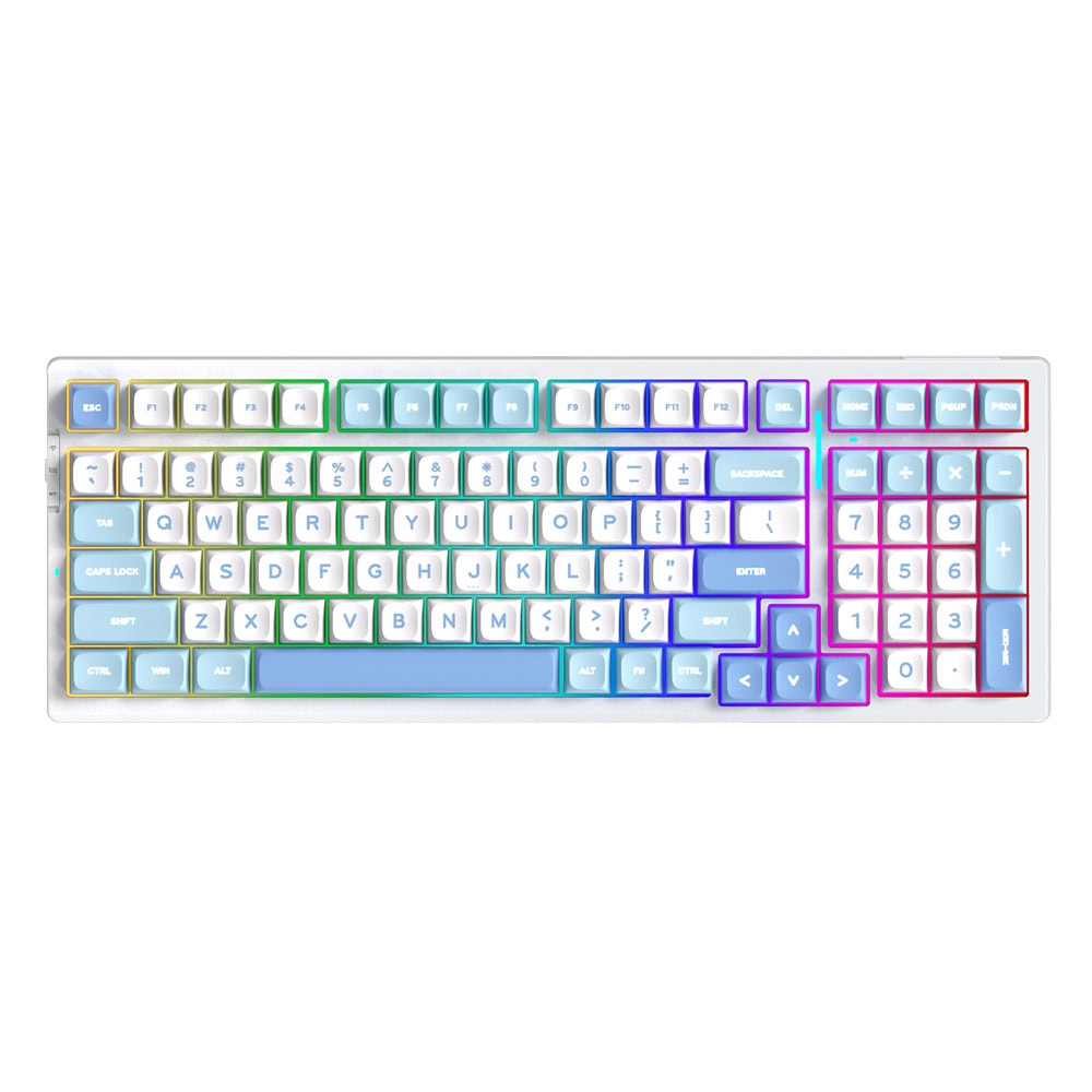 Mchose G98 98 Rgb Kablosuz Hotswap Mavi Mekanik Gaming Klavye Mc G98 2 Y1