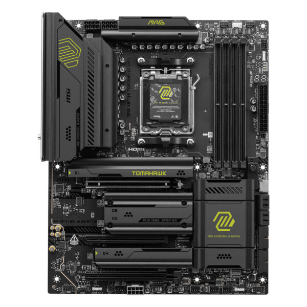 Msi Mag X870e Tomahawk Wifi 8400mhz (oc) Ddr5 Soket Am5 M.2 Hdmi Dp Atx Anakart 2