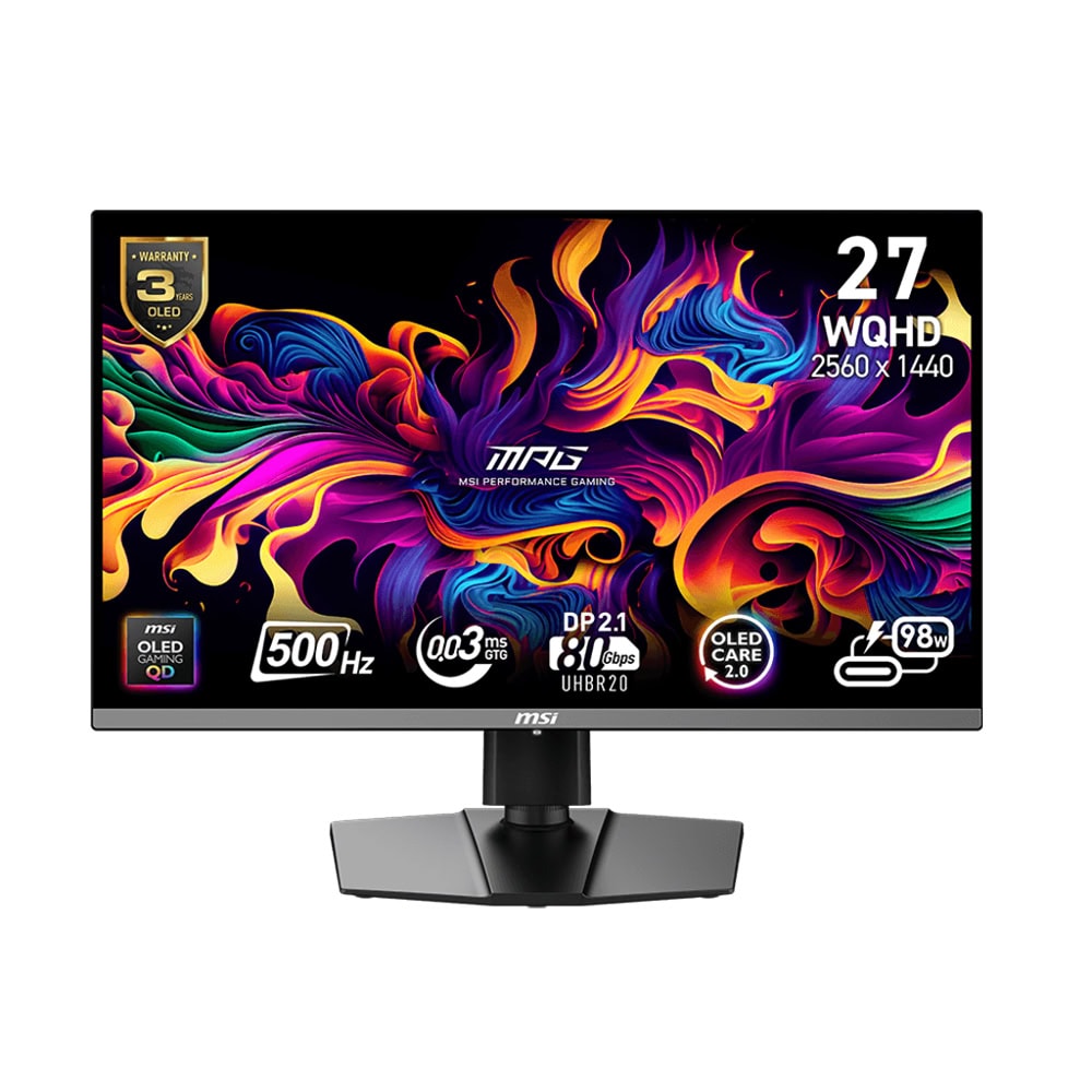 Msi Mpg 272qr Qd Oled X50 27 Inc 500hz 0 03ms Qhd Qd Oled Gaming Monitor 1