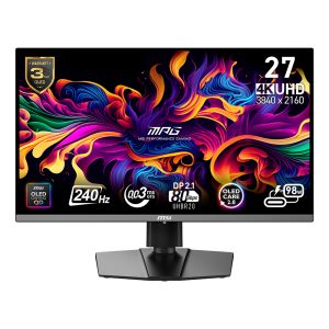 Msi Mpg 272urx Qd Oled 27 Inc 240hz 0 03ms 4k Uhd Adaptive Sync Qd Oled Pivot Gaming Monitor F1