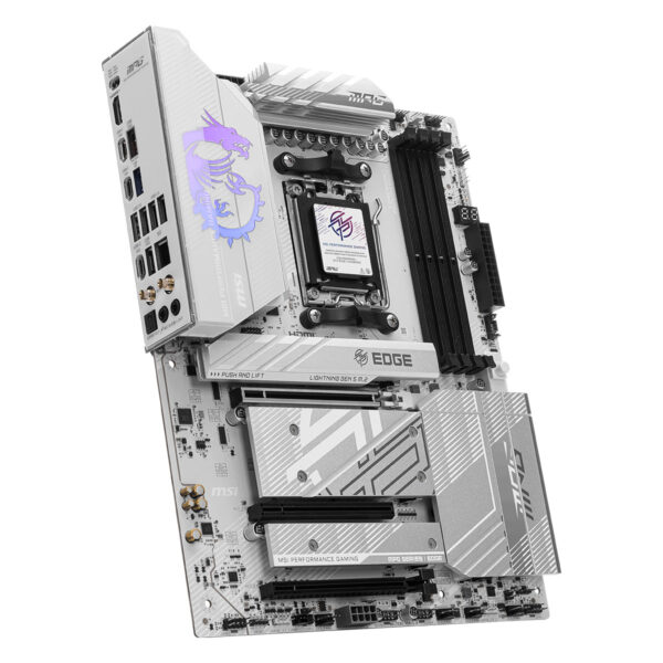 MSI MPG B850 EDGE TI WIFI 8400MHz (OC) DDR5 Soket AM5 M.2 HDMI ATX Anakart - Görsel 3