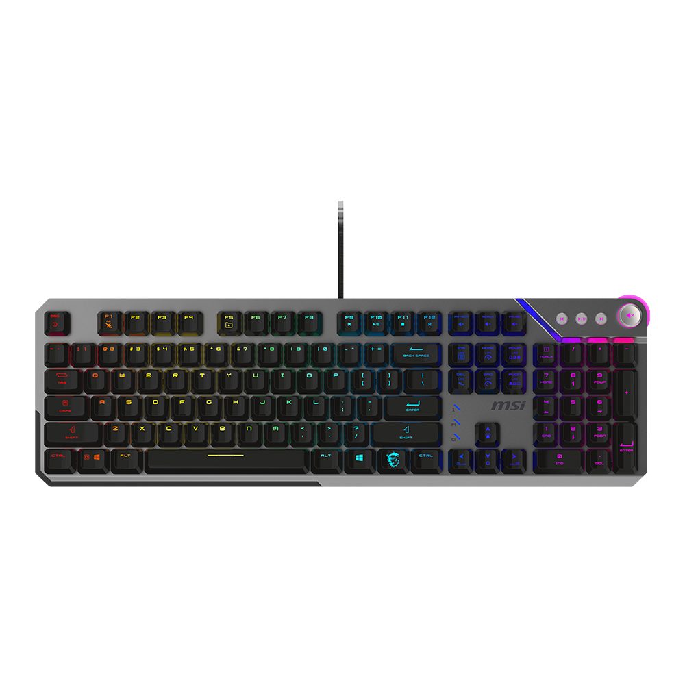 Msi Strike 600 Kailh Midnight Pro Silent Tactile Switch Rgb Hotswap Mekanik Gaming Klavye 1