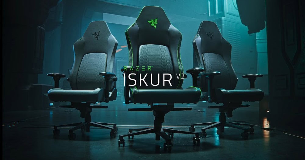 Razer Iskur V2 Siyah Deri Oyuncu Koltuğu H1