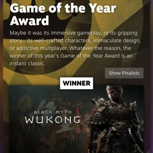 Steam Awards Wukong