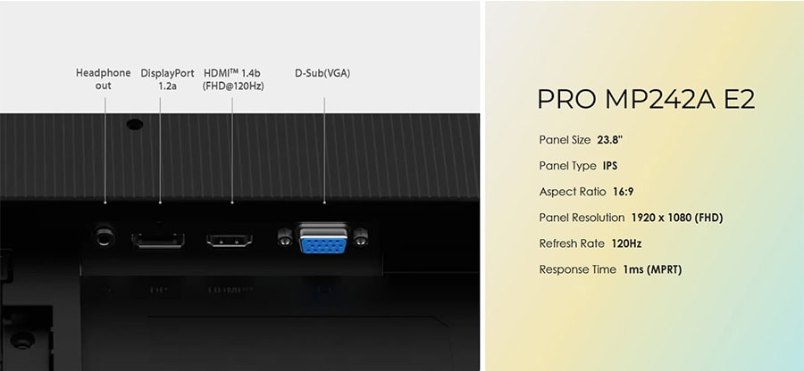MSI PRO MP242A E2 Monitör h17