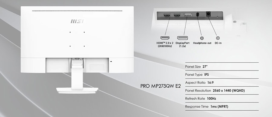 MSI PRO MP273QW E2 Monitör h18