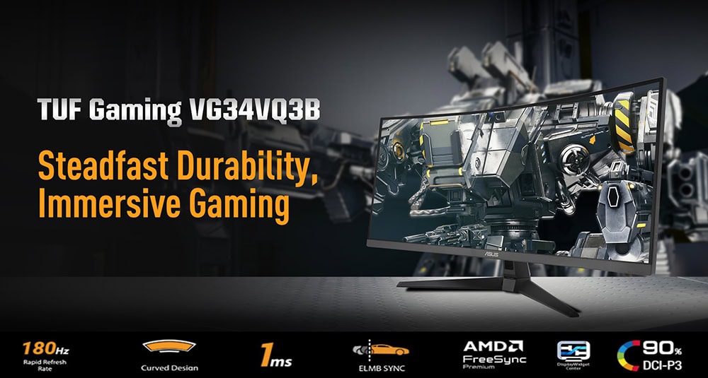 TUF Gaming VG34VQ3B ASUS TUF Gaming VG34VQ3B Gaming Monitör H3