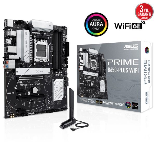 Asus Prime B650 Plus Wifi 7600mhz Oc Ddr5 Soket Am5 M 2 Hdmi Dp Atx Anakart 2