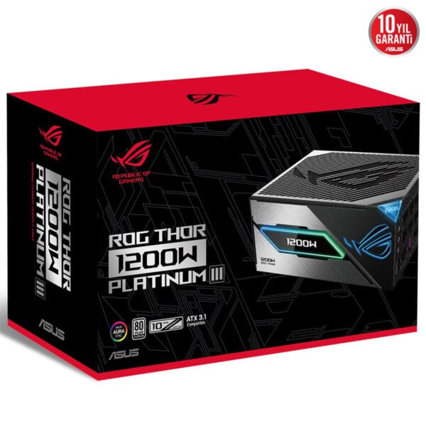 Asus Rog Thor 1200w Platinum Iii 80+ Platinum Pcie 5.1 Full Modüler Atx 3.1 Güç Kaynağı 14