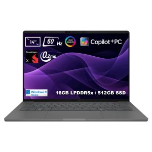 Asus Zenbook 14 Ux3407qa Qd381w Snapdragon X X1 26 100 16gb Lpddr5x 512gb Ssd 14 Inc Wuxga 60hz 0 2ms Oled W11 Home Laptop Y1