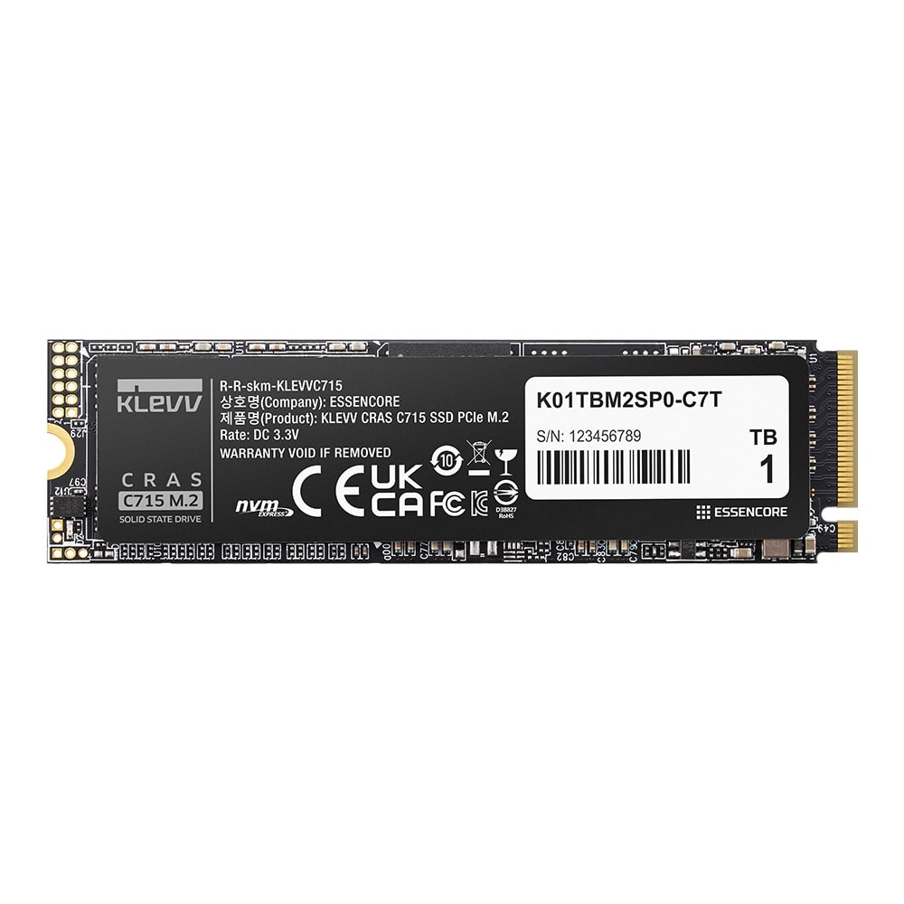 Klevv Cras C715 1tb Nvme Pcie Gen3 X4 Okuma 3200mb Yazma 2000mb M 2 Ssd K01tbm2sp0 C7t 2 Yil Birebir Degisim Garantili 1