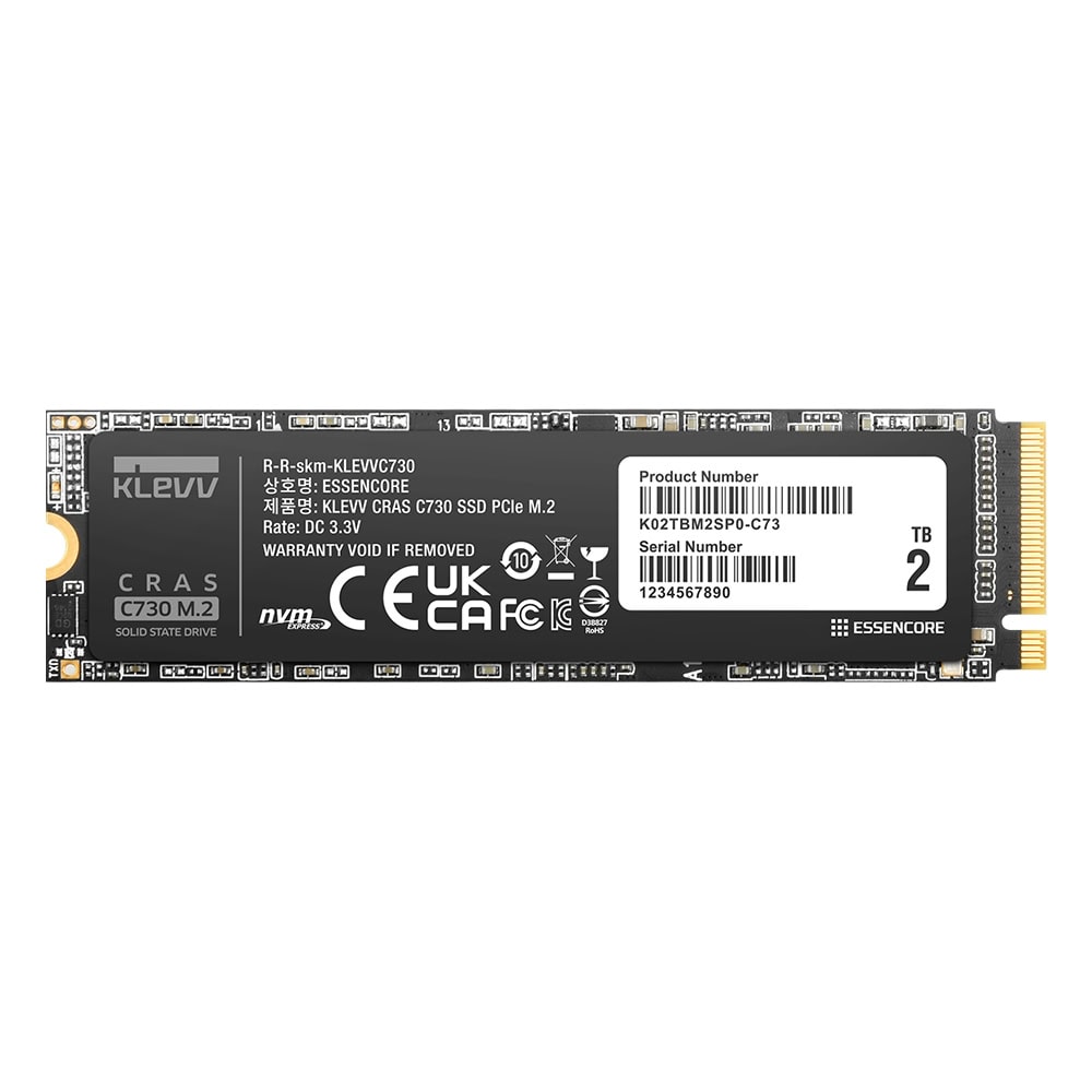 Klevv Cras C730 2tb Nvme Pcie Gen3 X4 Okuma 3700mb Yazma 2800mb M 2 Ssd K02tbm2sp0 C73 2 Yil Birebir Degisim Garantili 1