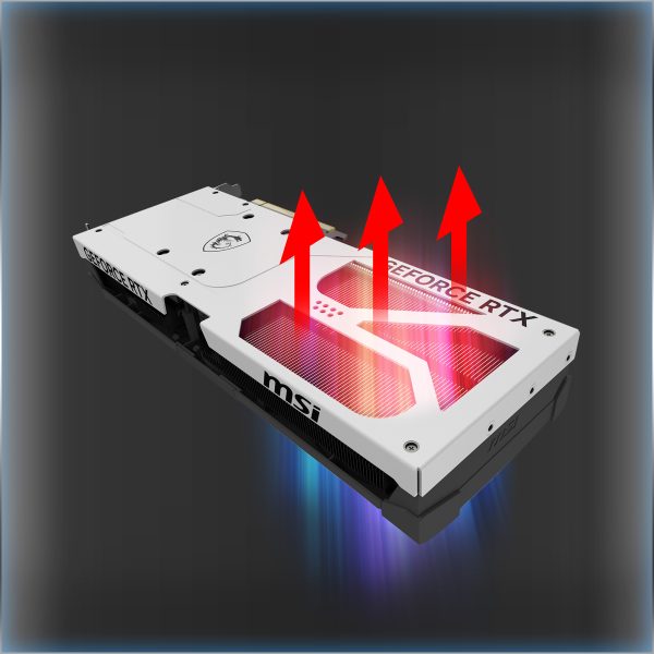 MSI GeForce RTX 5080 16G VENTUS 3X OC WHITE metal arka plaka
