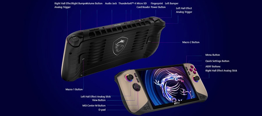 MSI CLAW 8 AI+ A2VM-036TR Oyun Kontrolcüsü H15