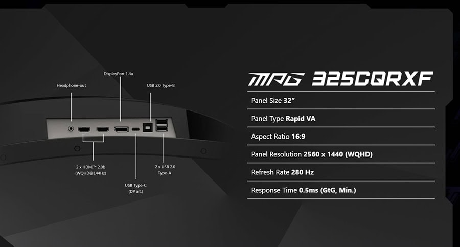 MSI MPG 325CQRXF Kavisli Gaming Monitör H15
