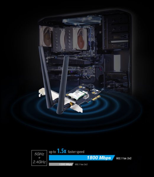ASUS PCE-AX1800 PCI-E Ağ Adaptörü H2