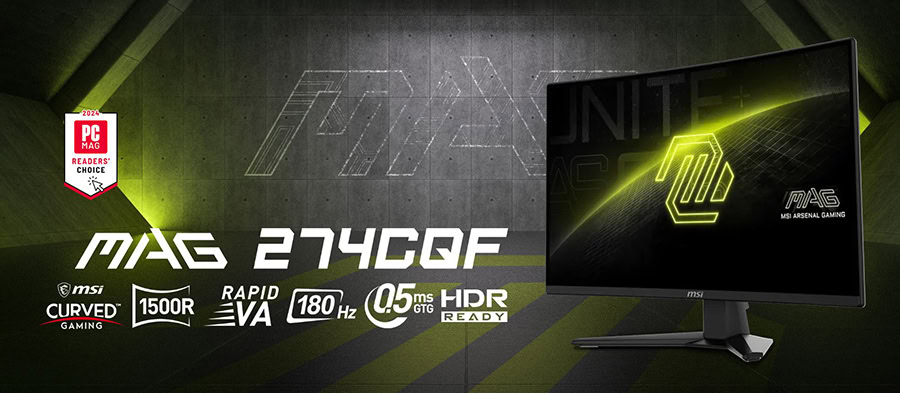 MSI MAG 274CQF 27 inç 180Hz 0.5ms 2K WQHD Adaptive Sync Rapid VA Kavisli Gaming Monitör H2
