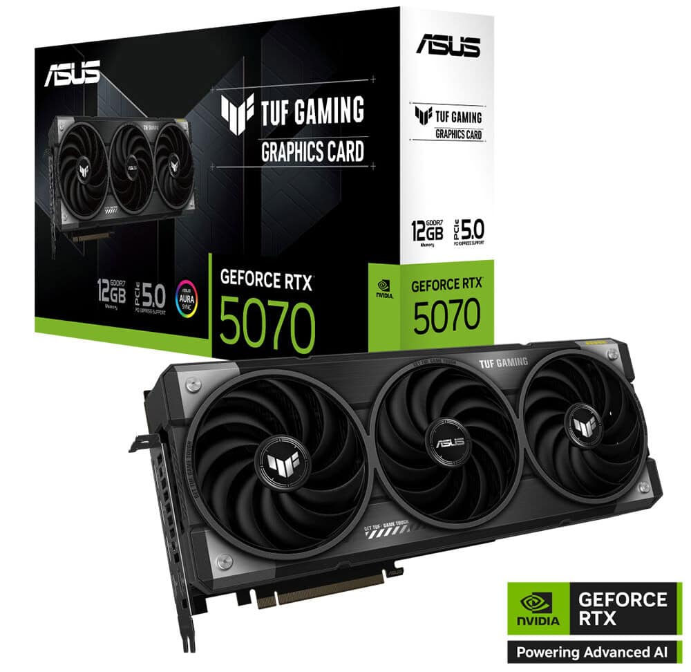 ASUS TUF Gaming GeForce RTX™ 5070 12GB GDDR7 ASUS TUF Gaming GeForce RTX™ 5070 12GB GDDR7